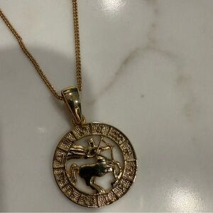 Sagittarius  Zodiac Pendant Necklace- 19 inch necklace